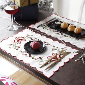 크리스마스 식탁인테리어 개인 테이블 식탁 매트 깔개 세팅 1p