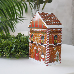 크리스마스 과자집 빈티지 뚜껑 틴케이스 틴박스 1p 사탕 초콜릿 소품통 단체선물