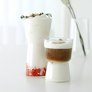 헤이스테이 홈카페 디자인 슬렌더 유리컵 2size 아이스아메리카노잔 에이드잔